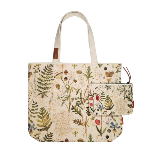 Tote Bag Canvas - Greens and Flowers