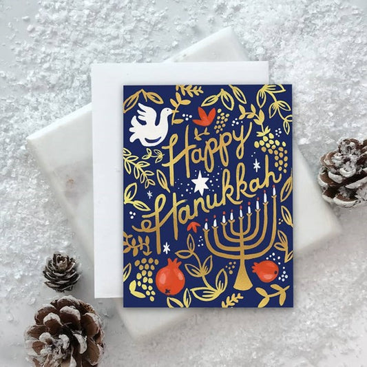 Pomegranate Hanukkah Card - Boxed Set