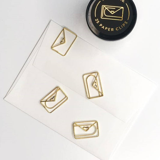 Love Letter Gold Plated Paper Clips